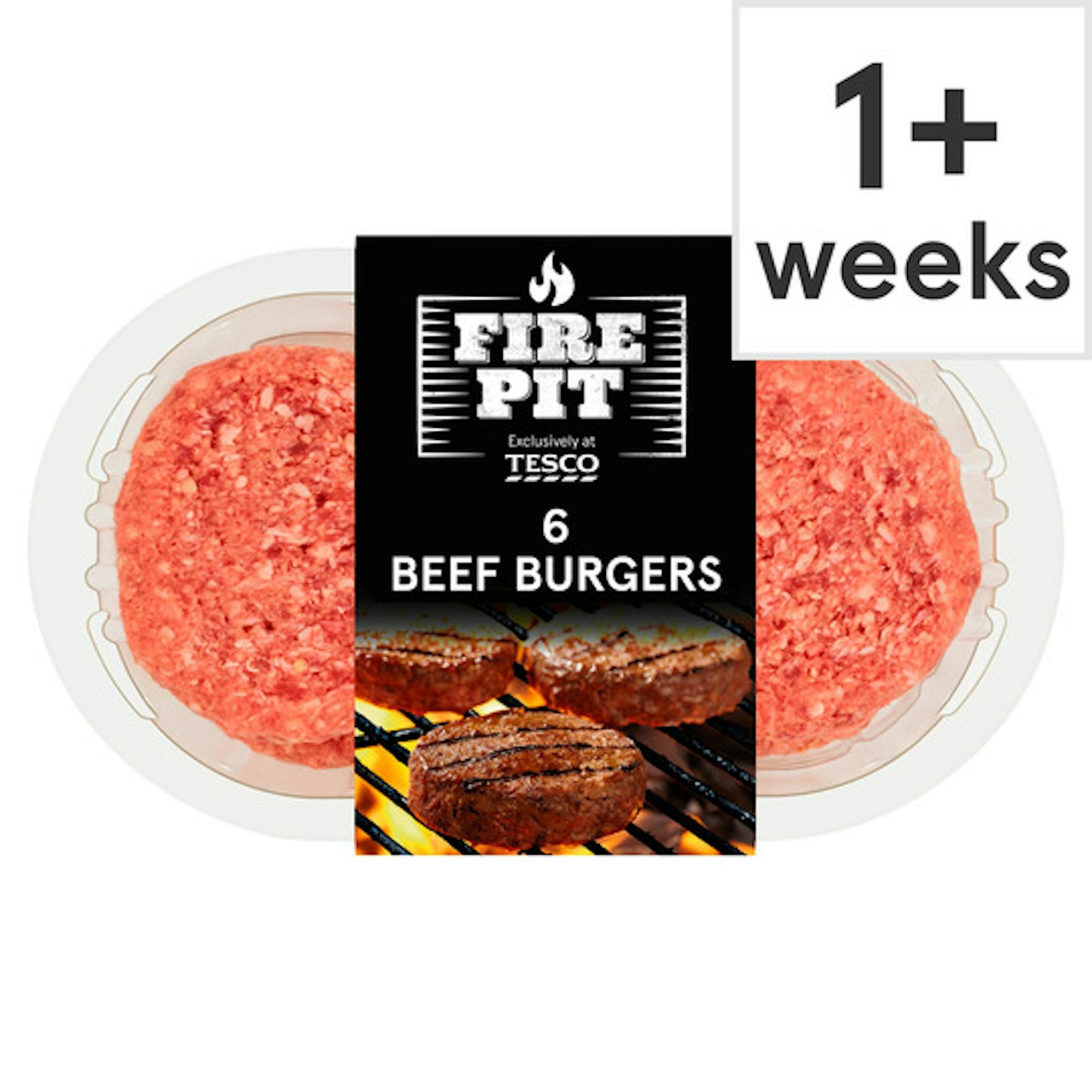 Tesco Fire Pit 6 Beef Burgers