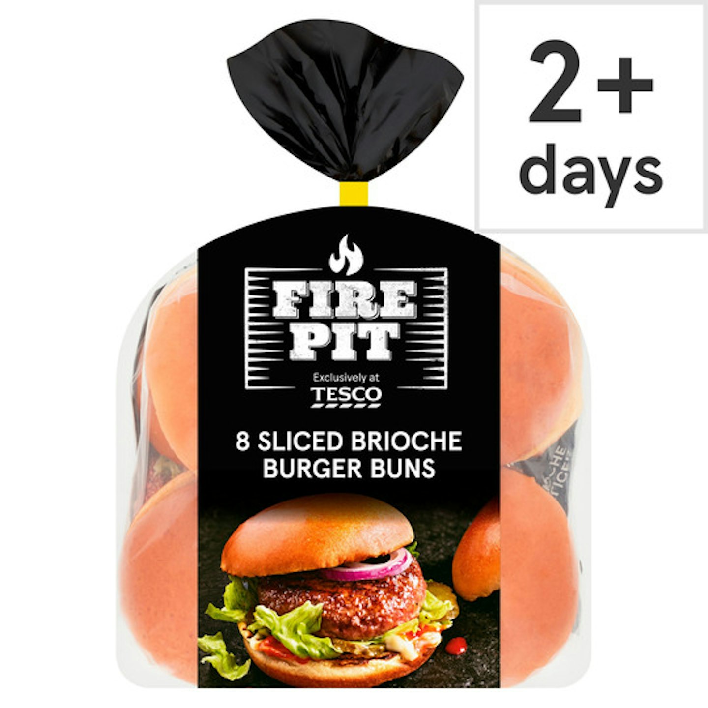 Tesco Fire Pit 8 Sliced Brioche Burger Buns