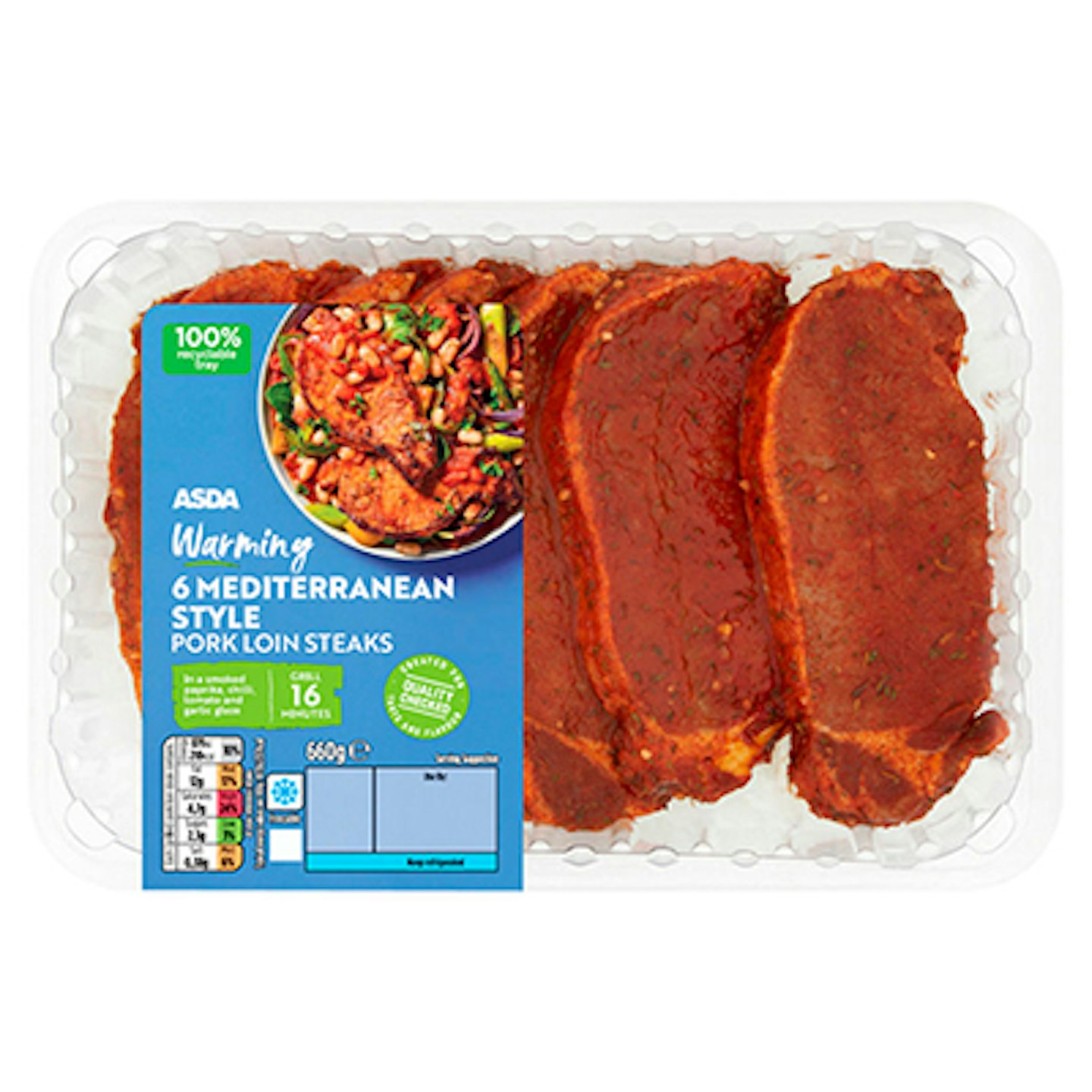 asda bbq food ASDA Butcher's Selection Mediterranean Pork Loin Steaks