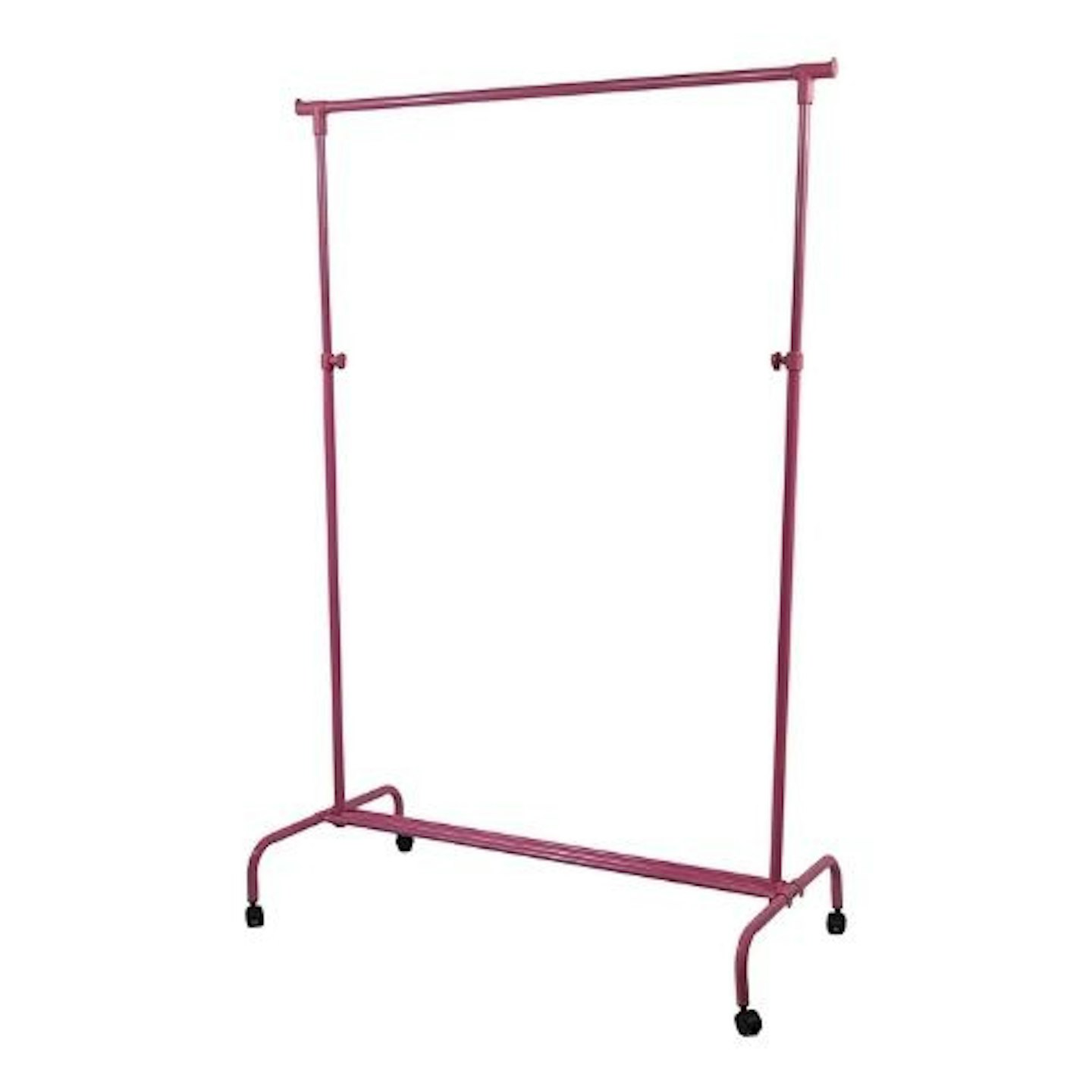 Home Vida Single Garment Rack Adjustable Clothes Rail, Pink