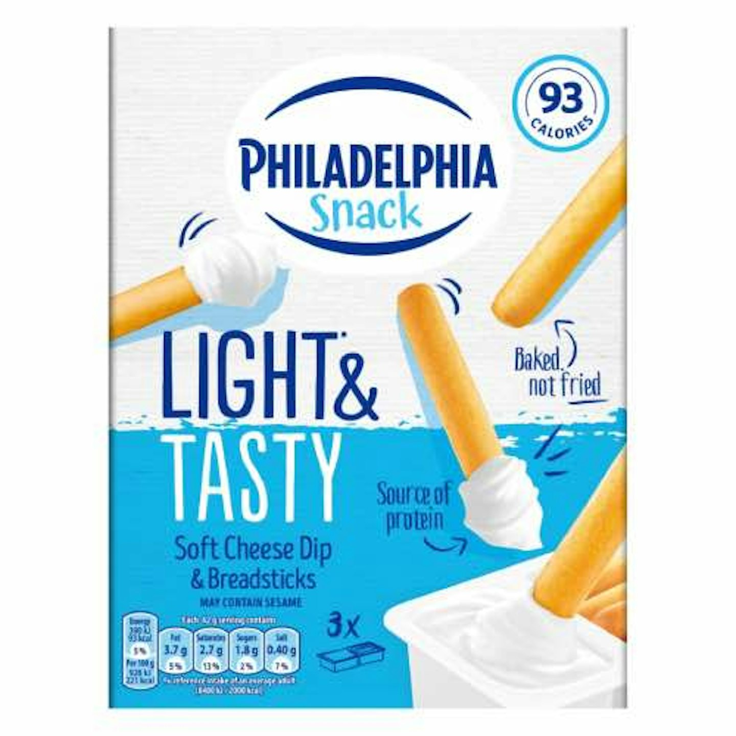 Philadelphia cream cheese and breadsticks snacks 