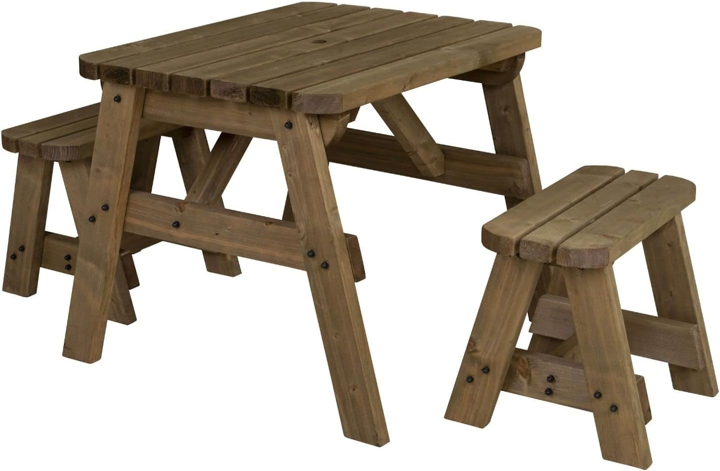 Arbor Garden Solutions Wooden picnic table and benches set - garden furniture