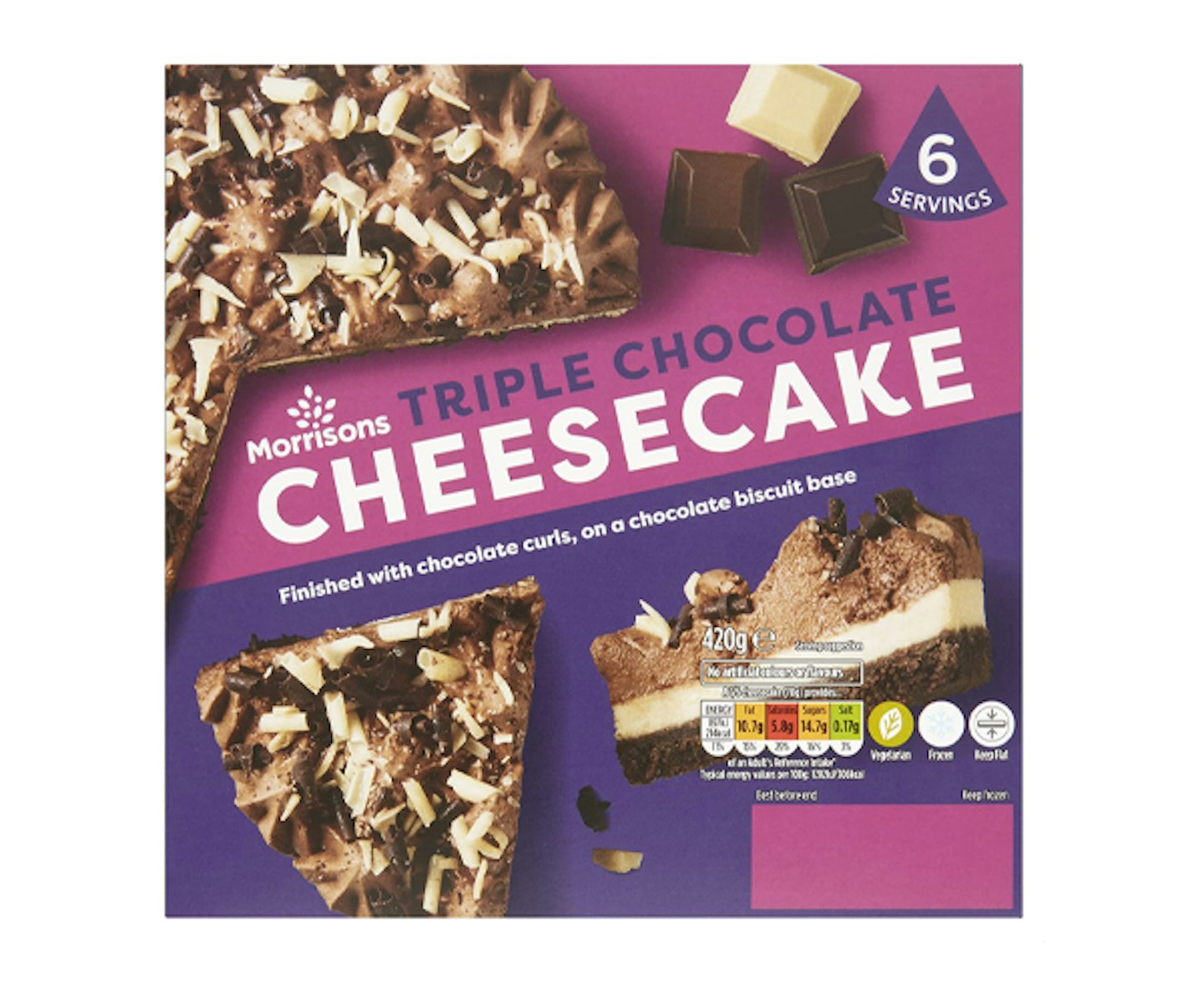 Morrisons Double Chocolate Cheesecake