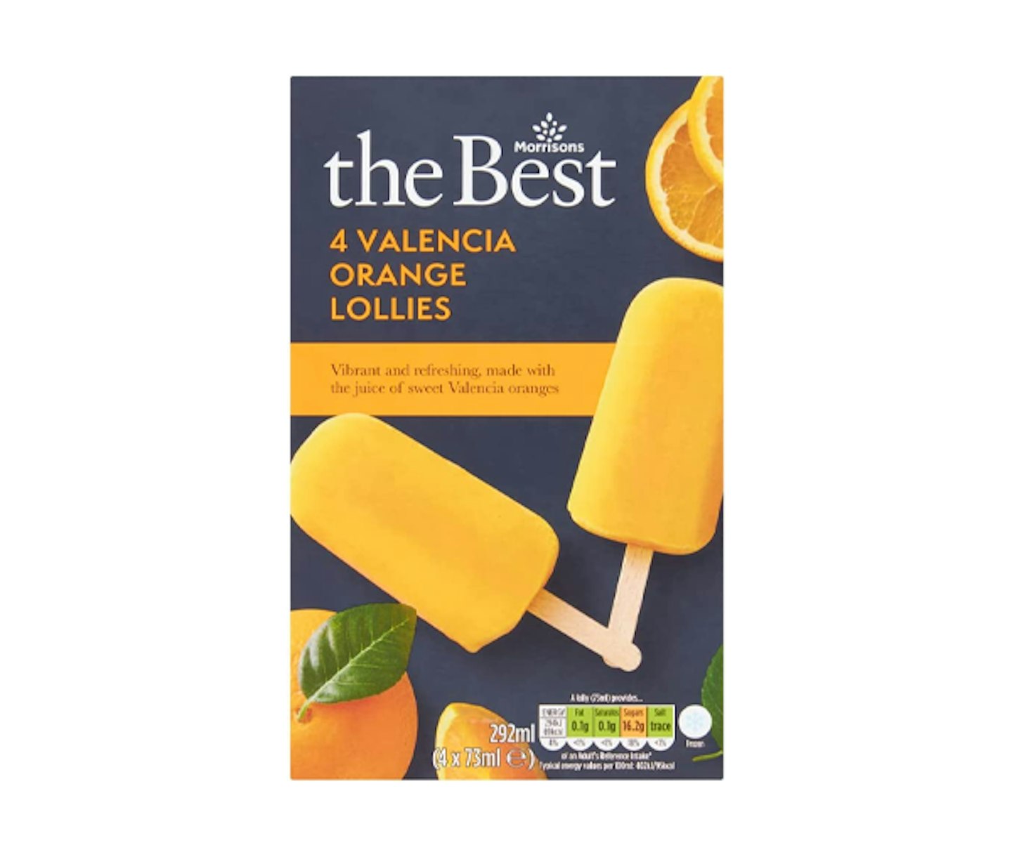 Morrisons The Best 4 Valencia Orange Lollies