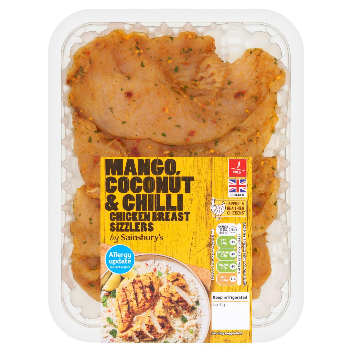 Sainsbury's Mango, Coconut & Chilli British Chicken Breast Fillets 