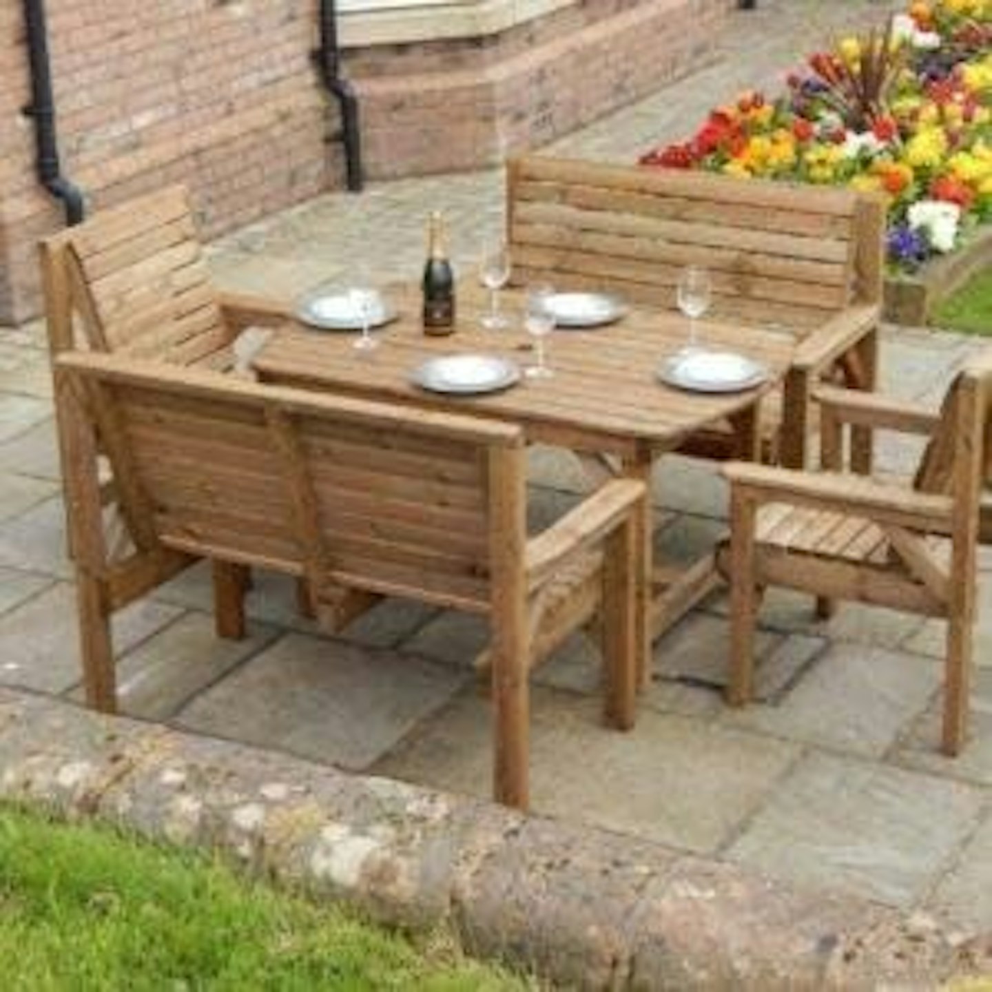 Staffordshire Garden Furniture Wooden Garden Set - garden furniture