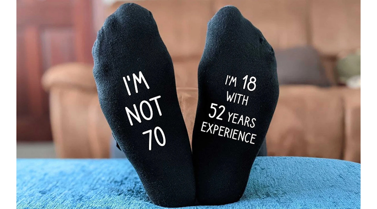 70th birthday socks