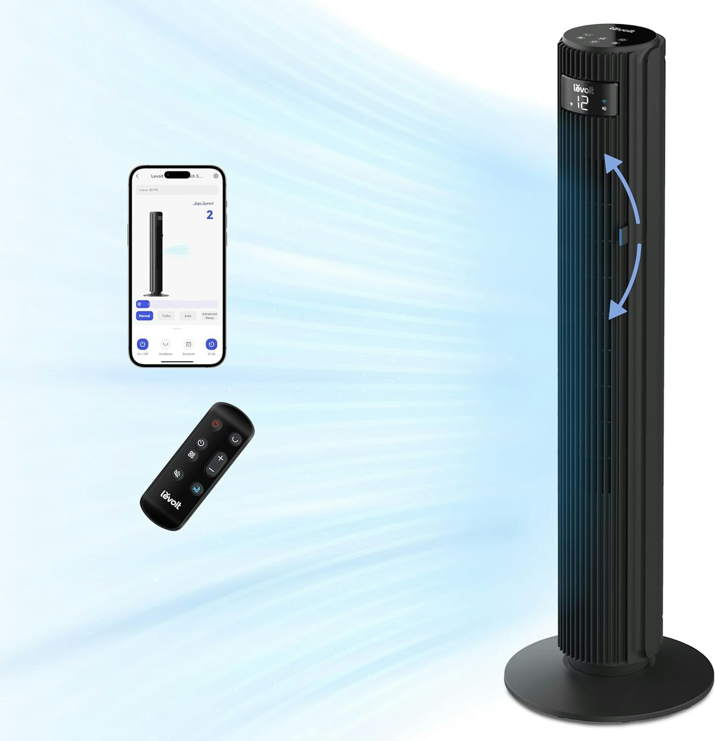 LEVOIT Smart Silent Tower Fan, 42Inch