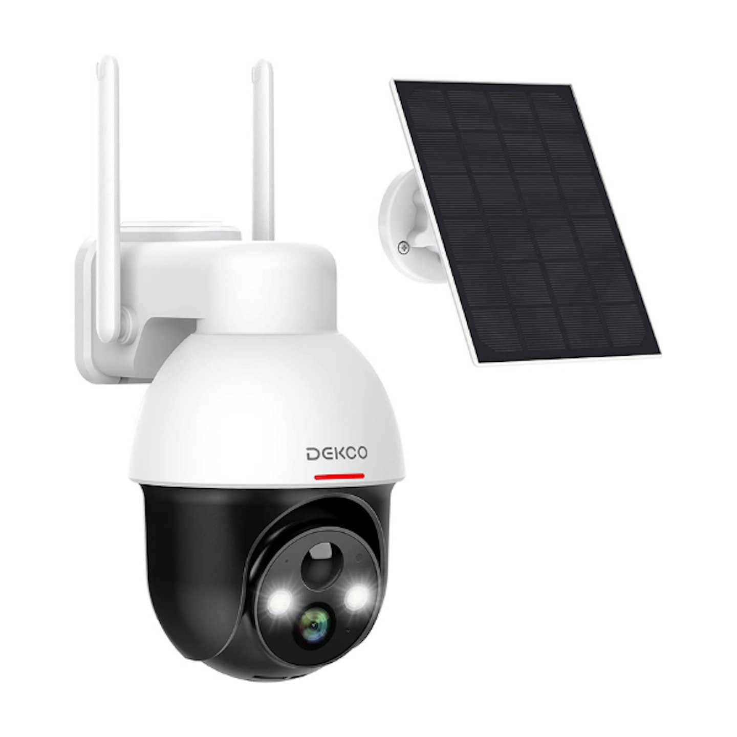 DEKCO Outdoor Solar Home Security Dome Camera w/ WiFi & Alarm (2