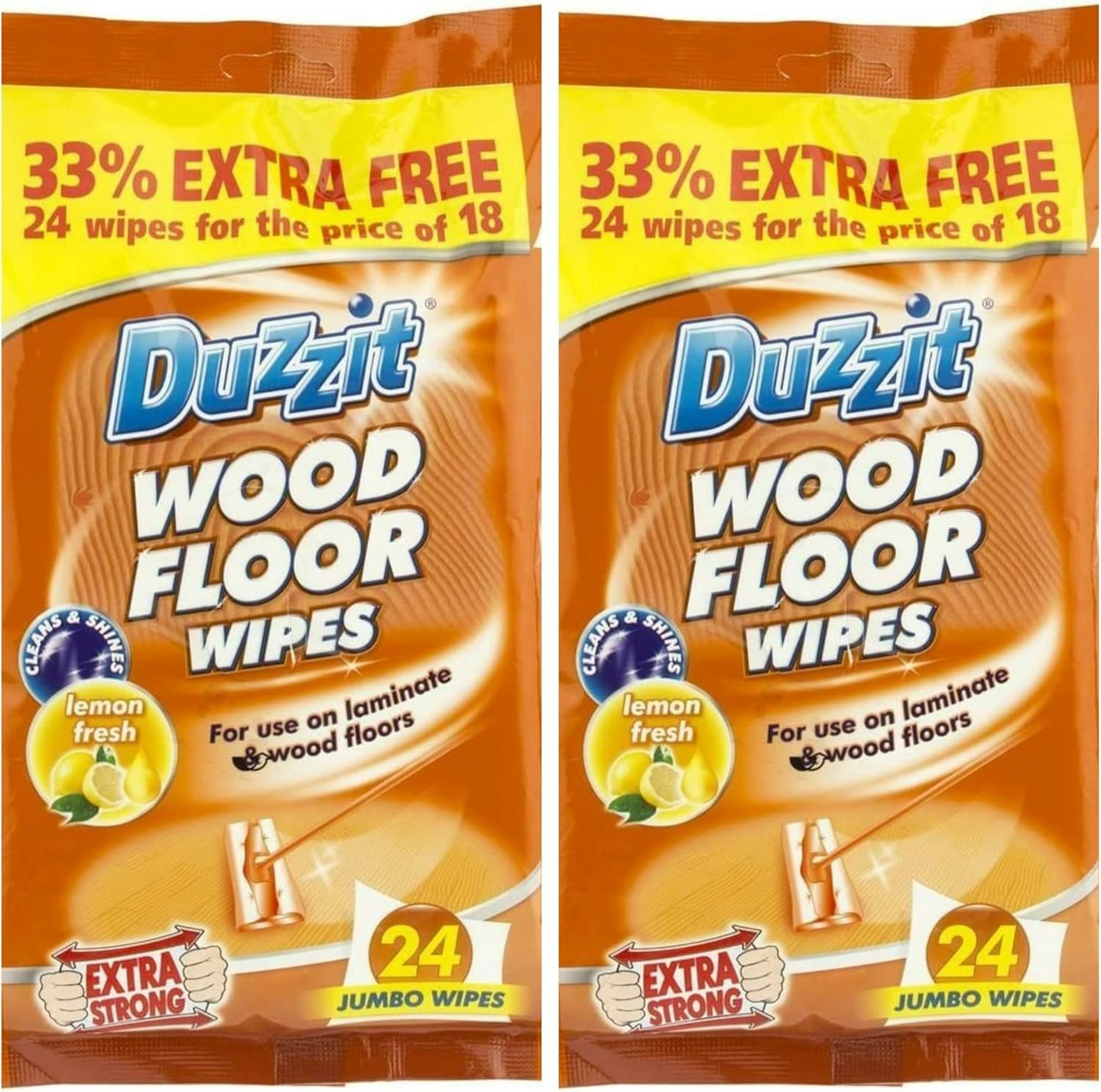 Duzzit Laminate / Wood Floor Extra Large Wipes