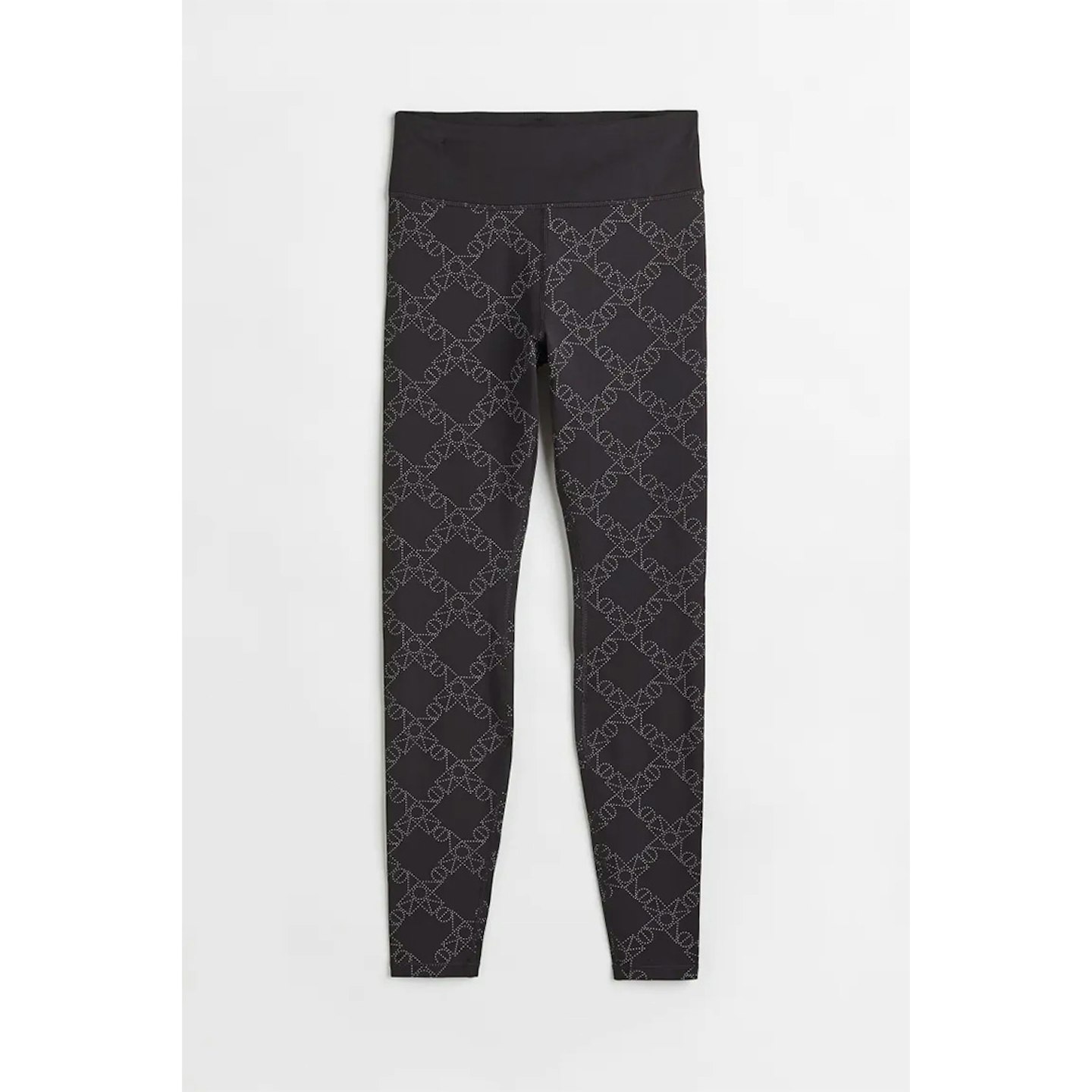 Monogram-print running tights