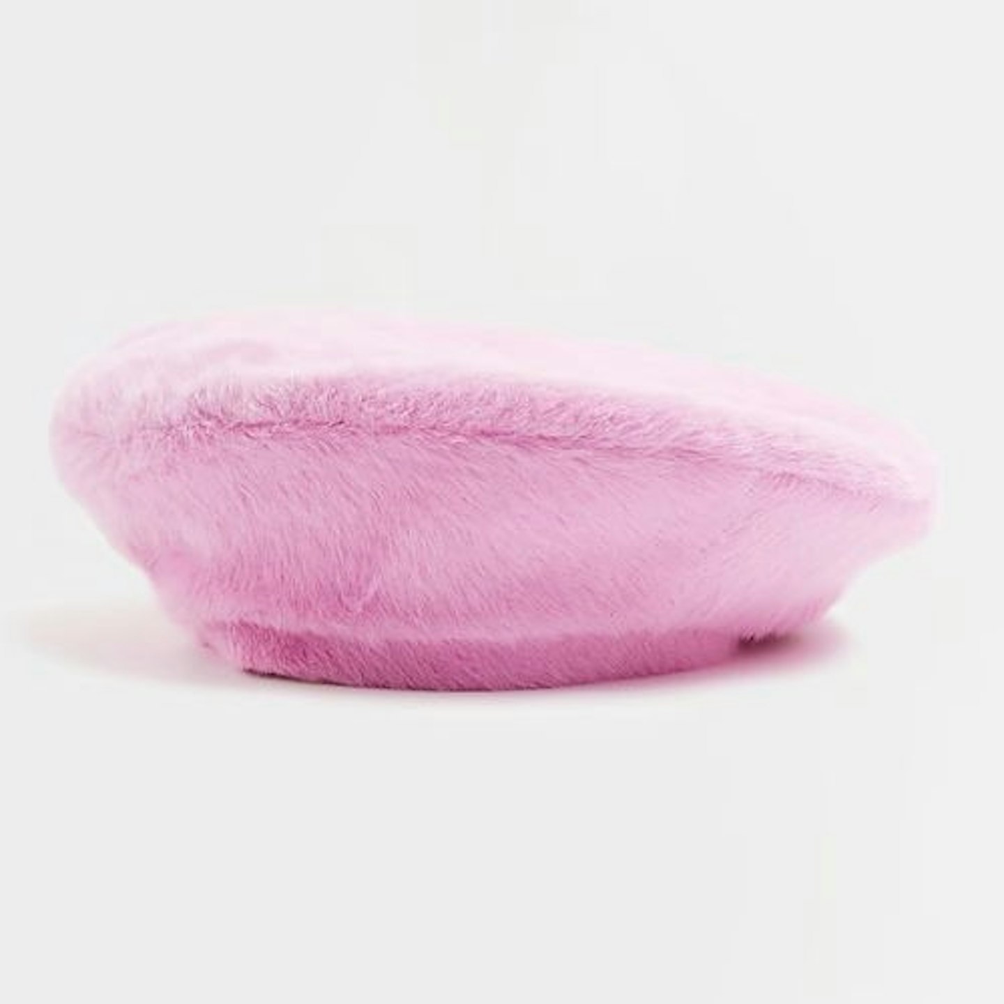 Pink Faux Fur Beret