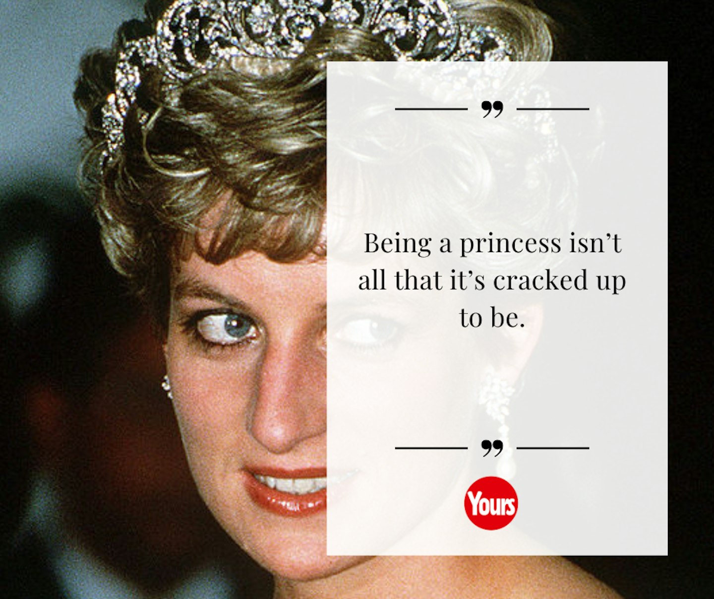 Princess Diana quote about being a royal