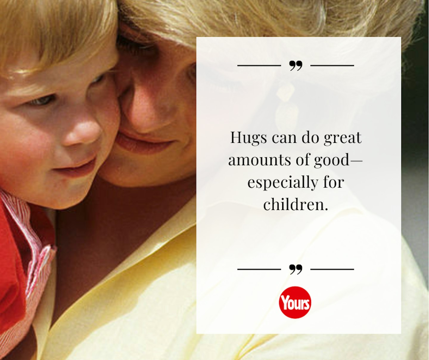 Princess Diana quote about hugs