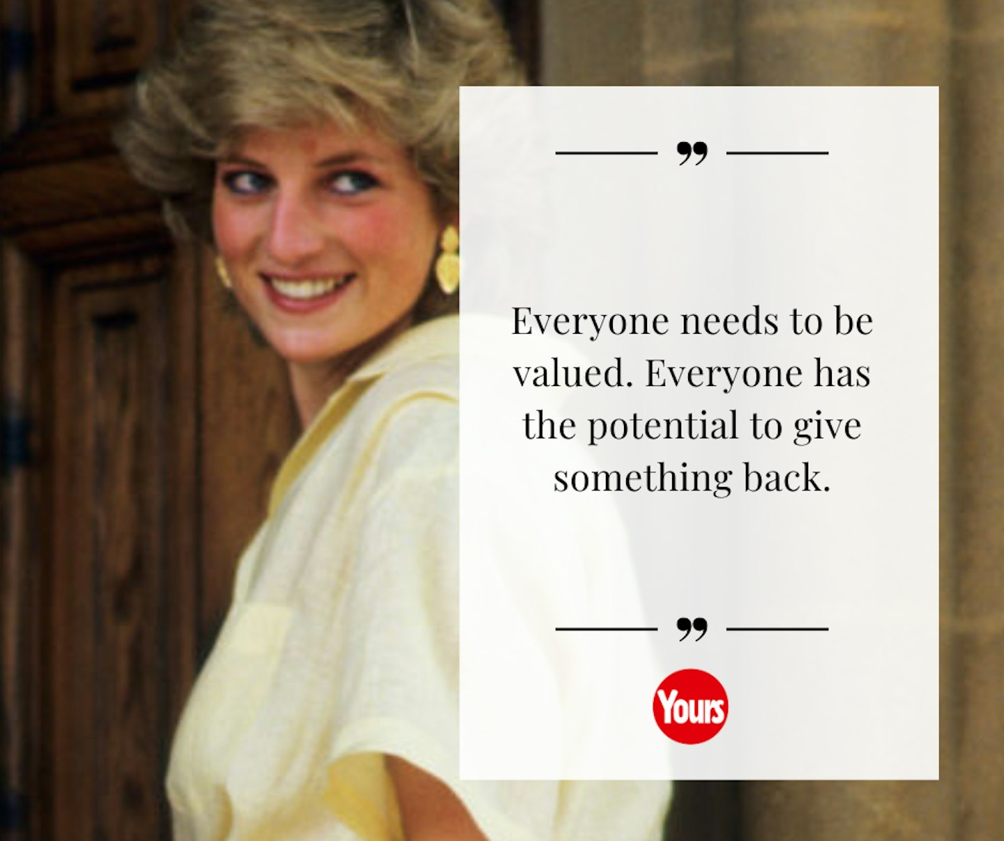 Princess Diana quote about being valued