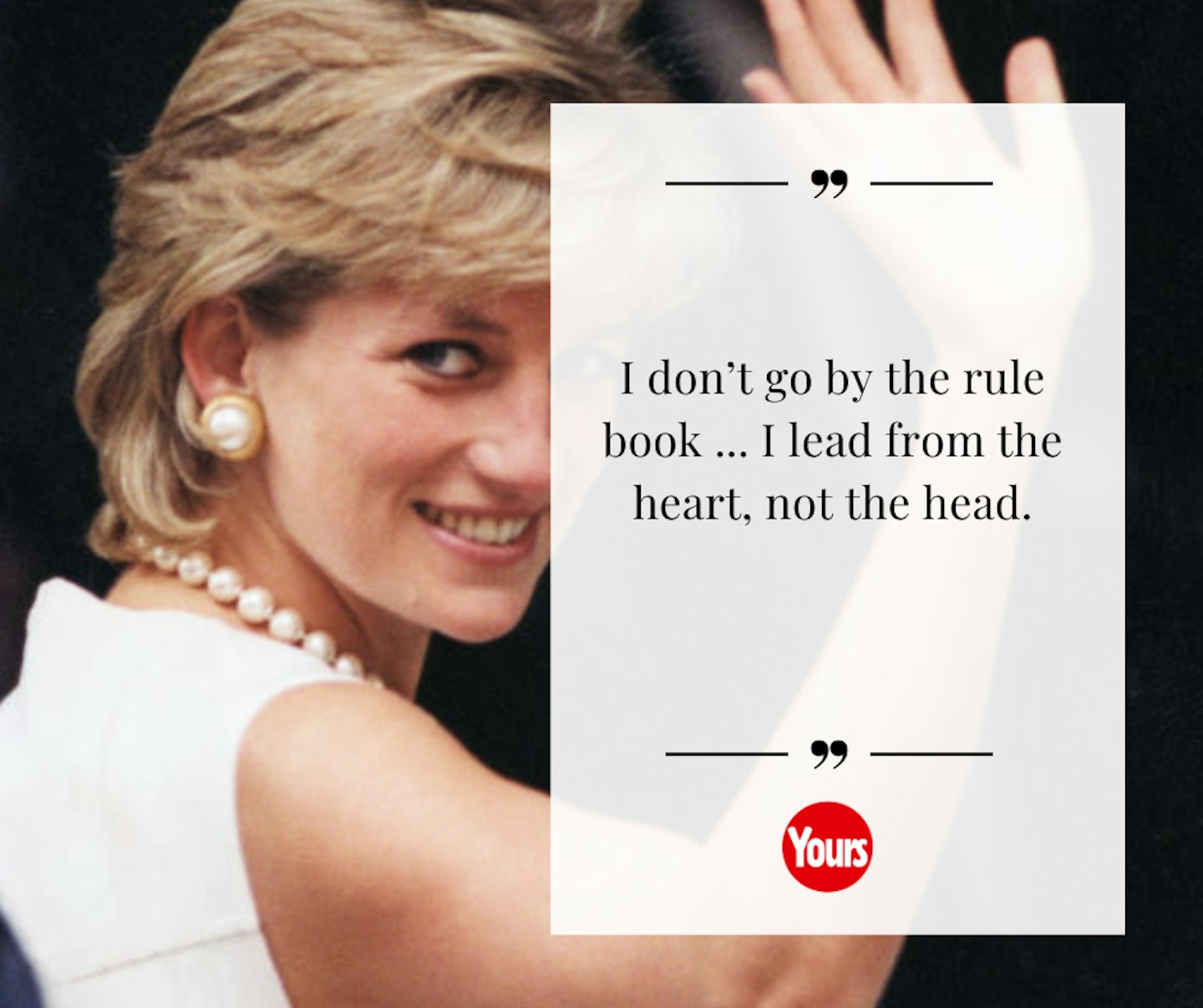 Princess Diana quote about not following the rule book