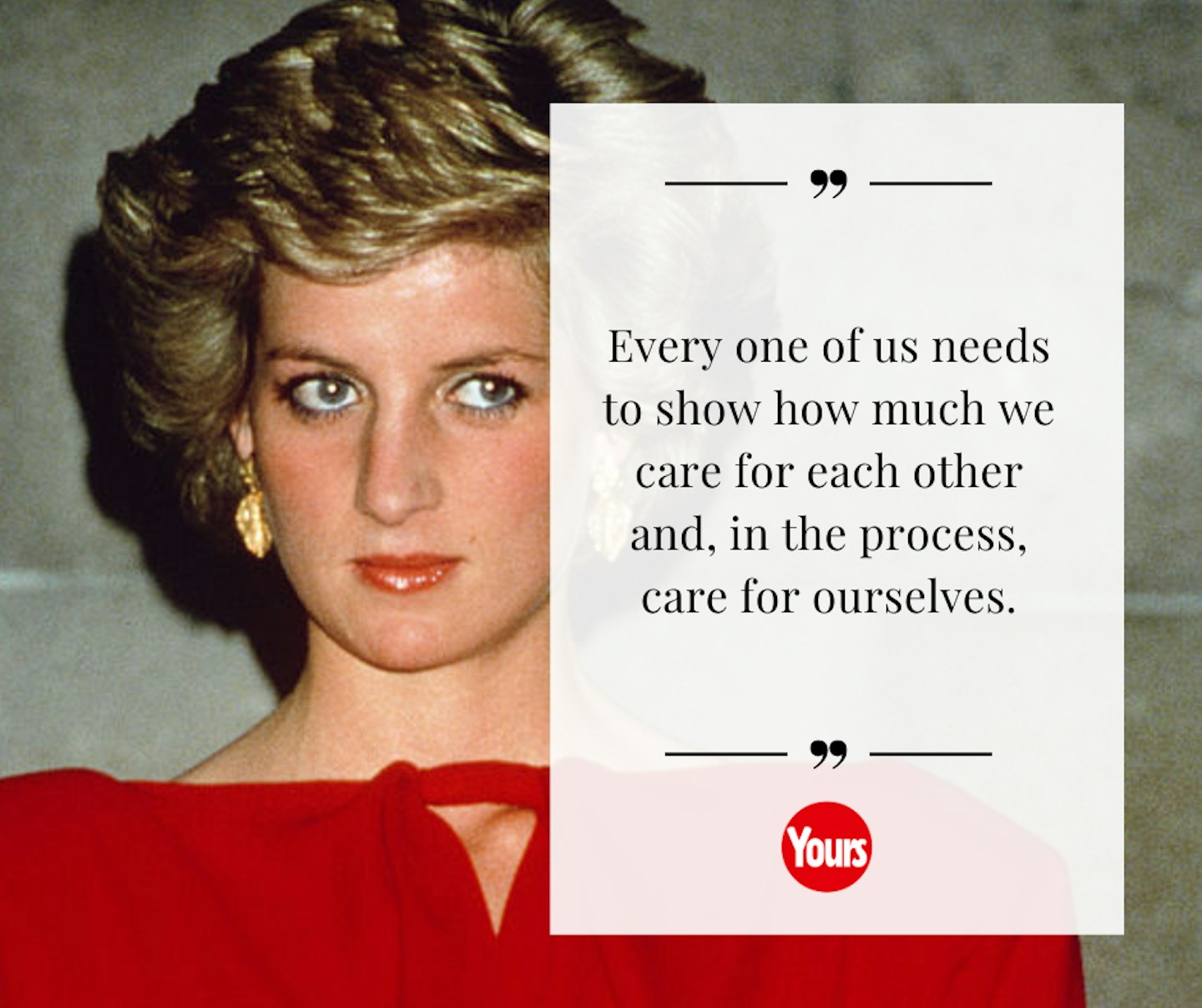 Princess Diana quote about caring for one another