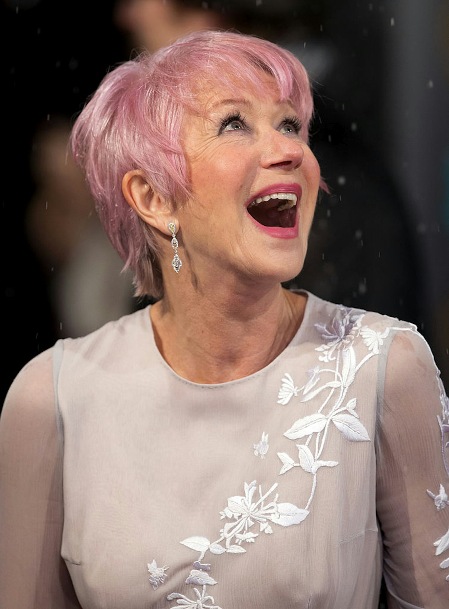 Helen Mirren sporting a short pixie cut