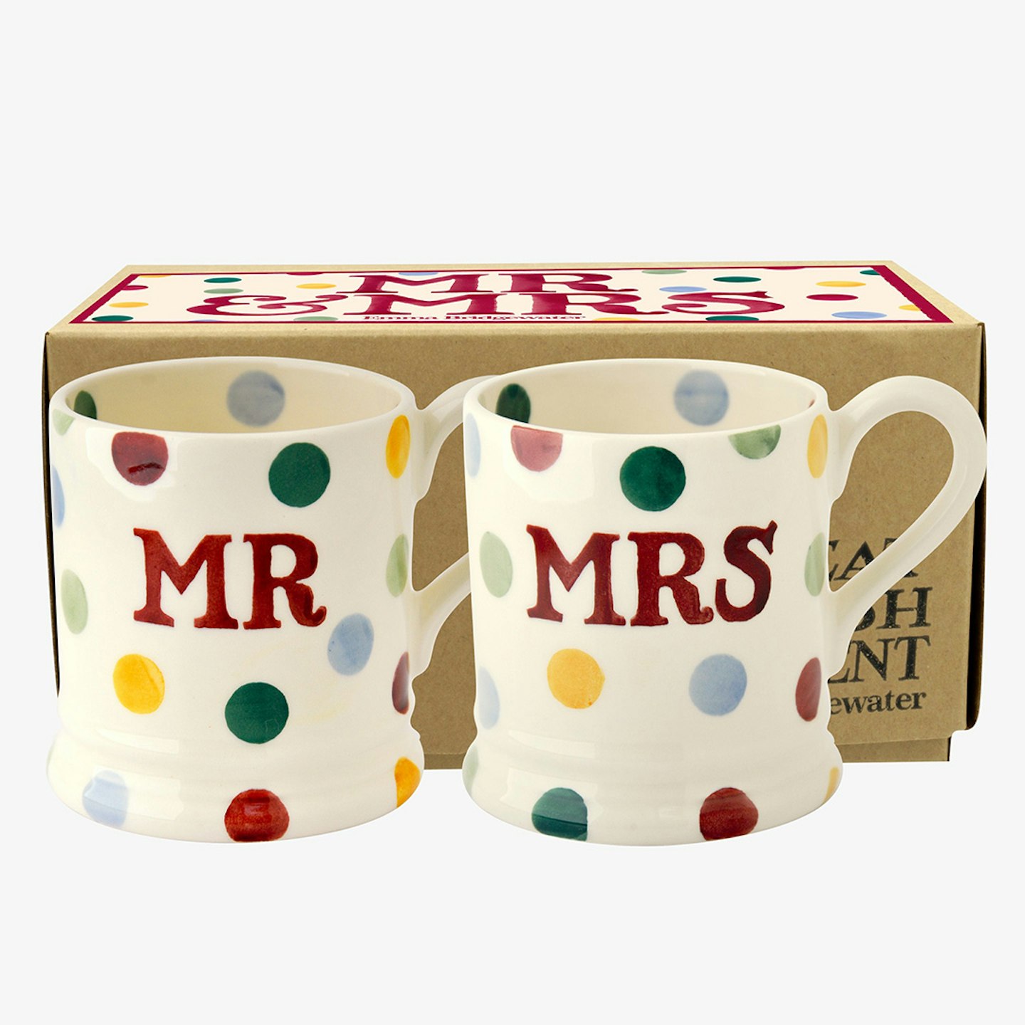 Emma Bridgewater Polka Dot Mr & Mrs Mugs, Set of 2