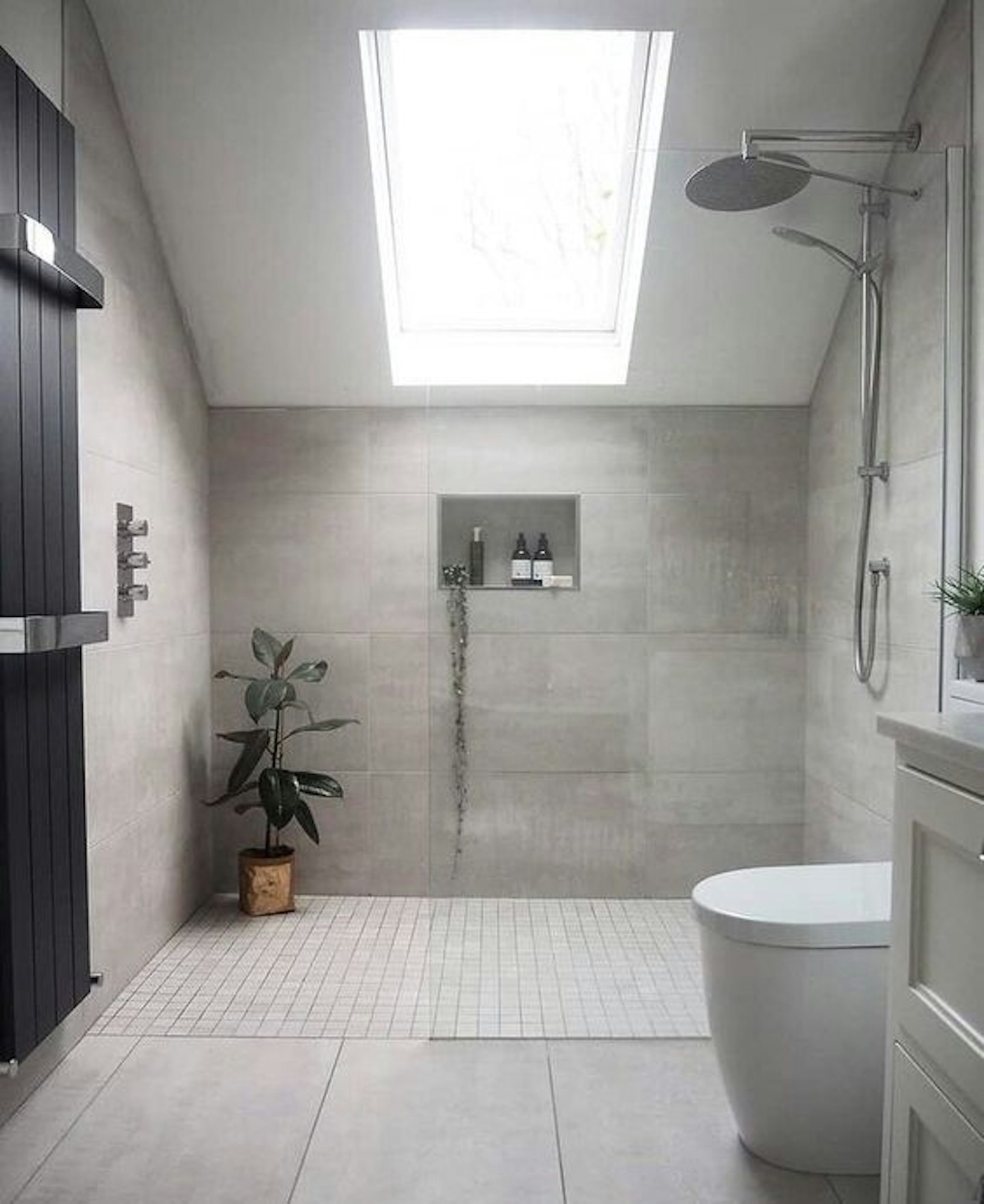 simplistic walk-in shower