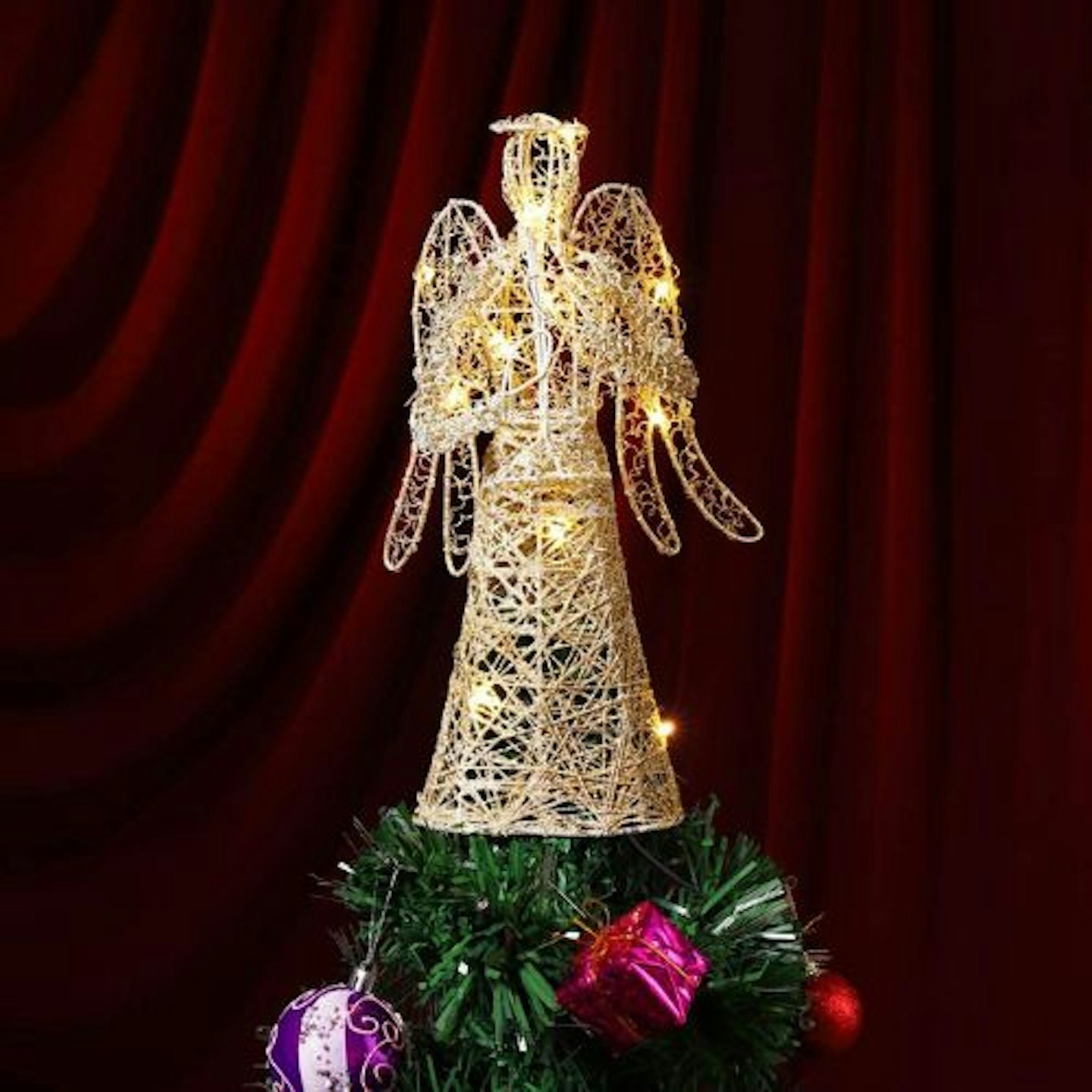 Amosfun Angel Christmas Tree Topper