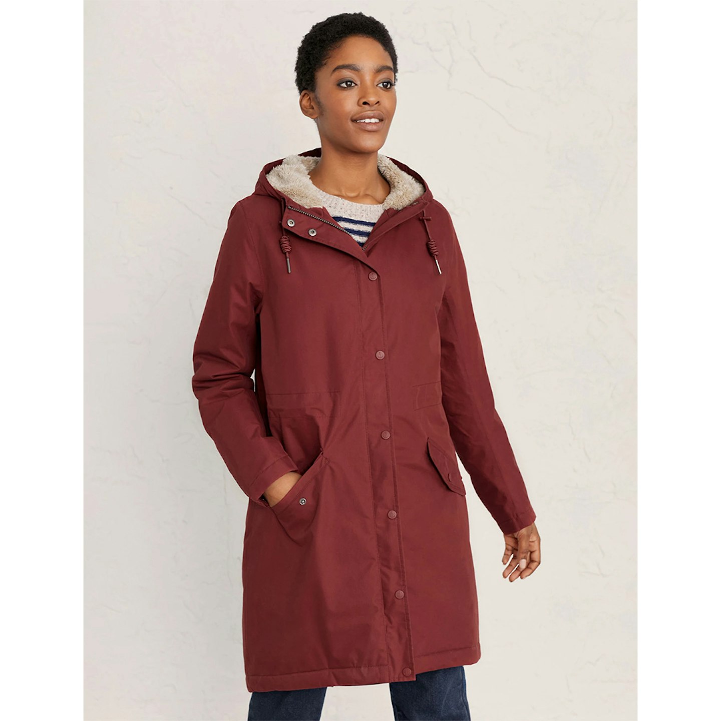 Cotton Rich Hooded Longline Raincoat