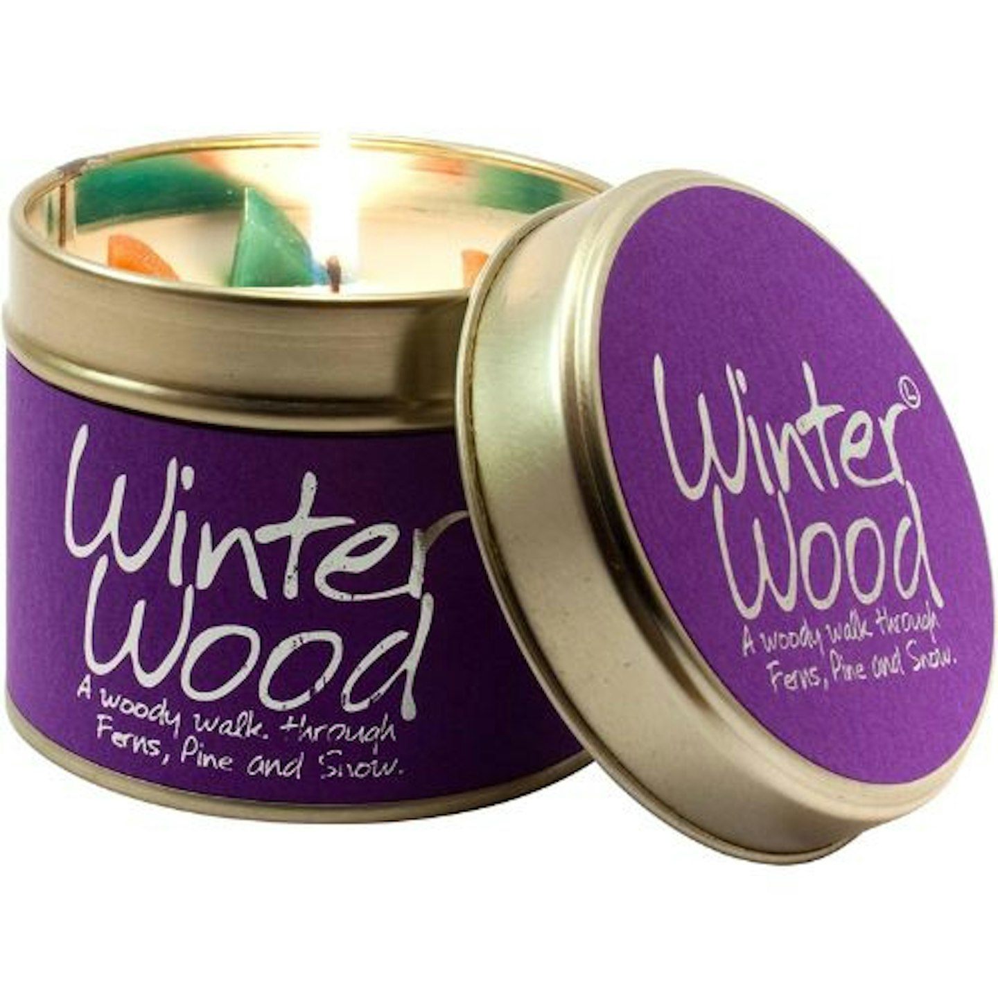 Lily Flame Winter Wood Tin