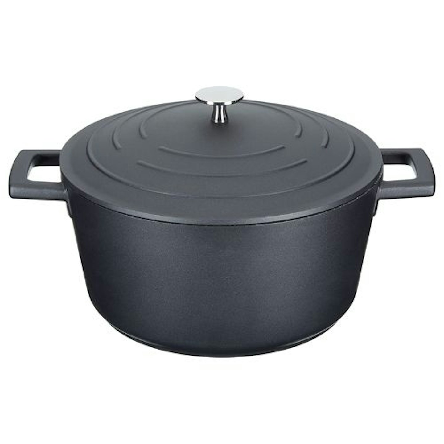 Masterclass, Casserole Dish with Lid - Black, 24cm