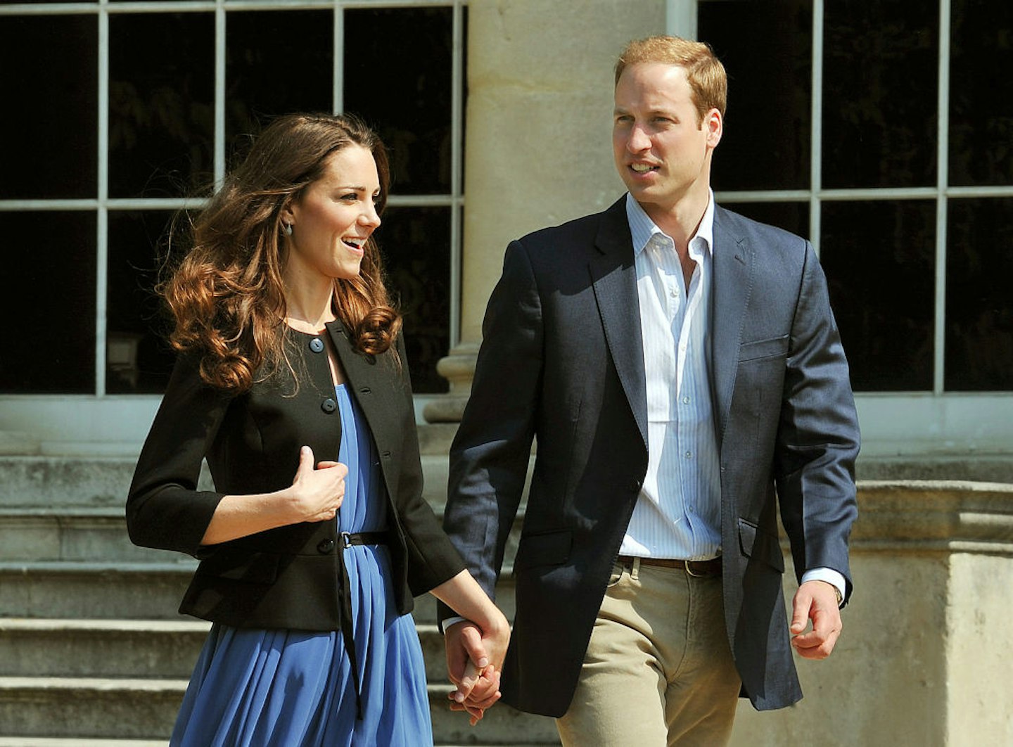 Prince William and Kate Middleton walking hand in hand