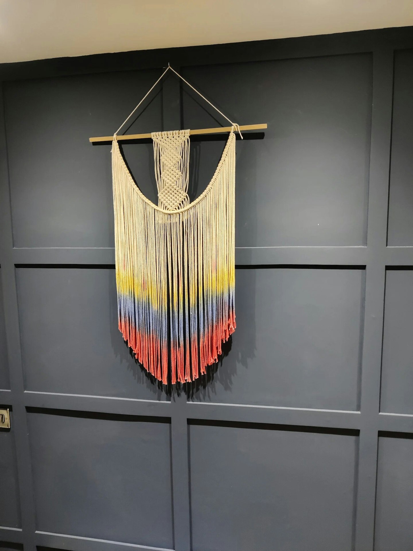 Large Dip dyed Macrame Wall Hanging