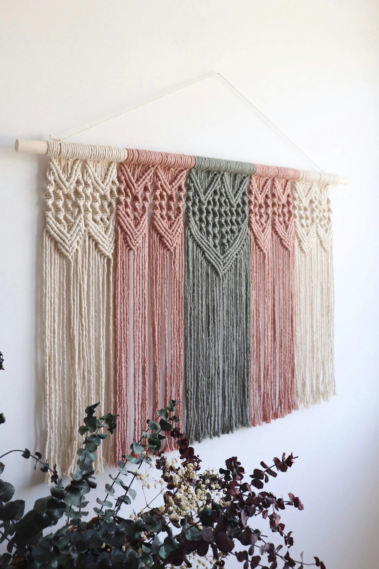 Large natural macrame wall hanging