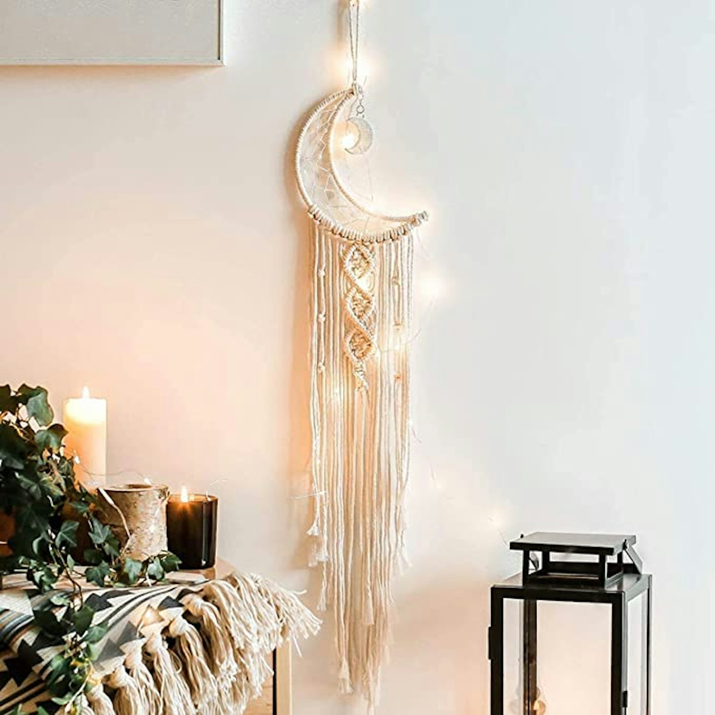Macrame Wall Hanging with LED Light