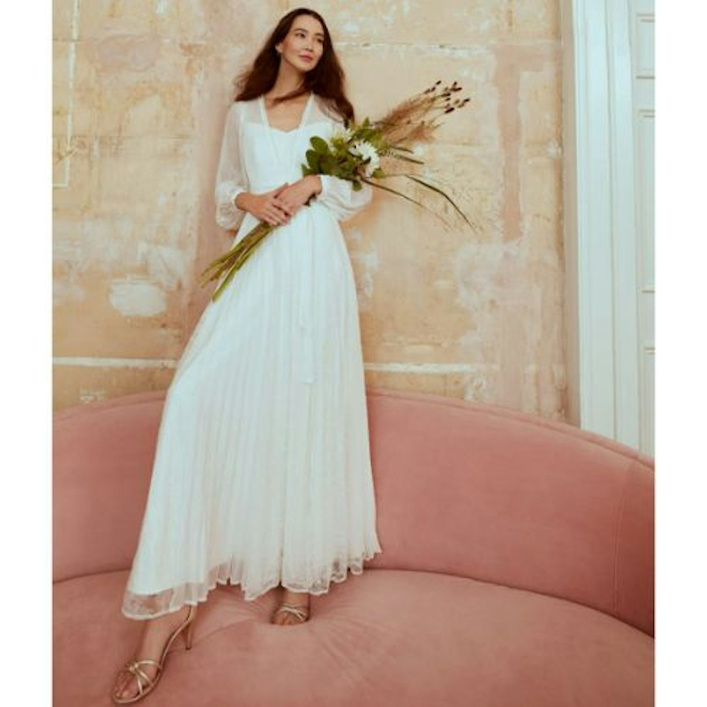 Mariana Pleated Lace Wedding Dress