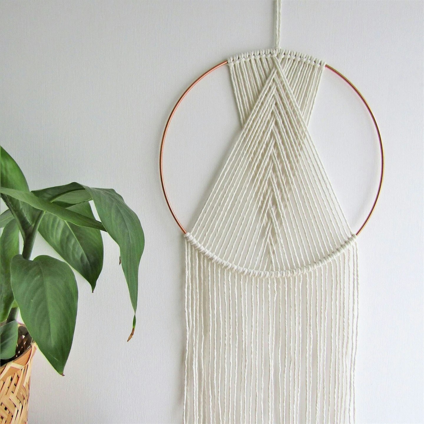 Natural Macrame Wall Hanging copper