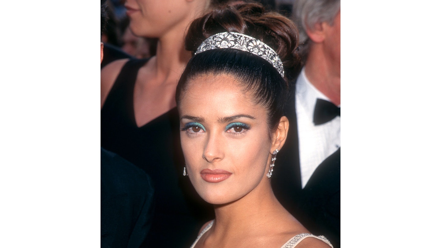 Salma-Hayek blue shadow 90s