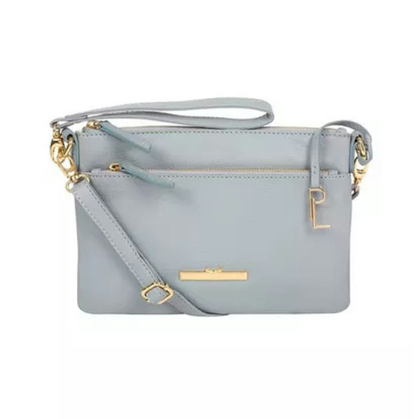 Cross Body Light Blue Clutch Bag