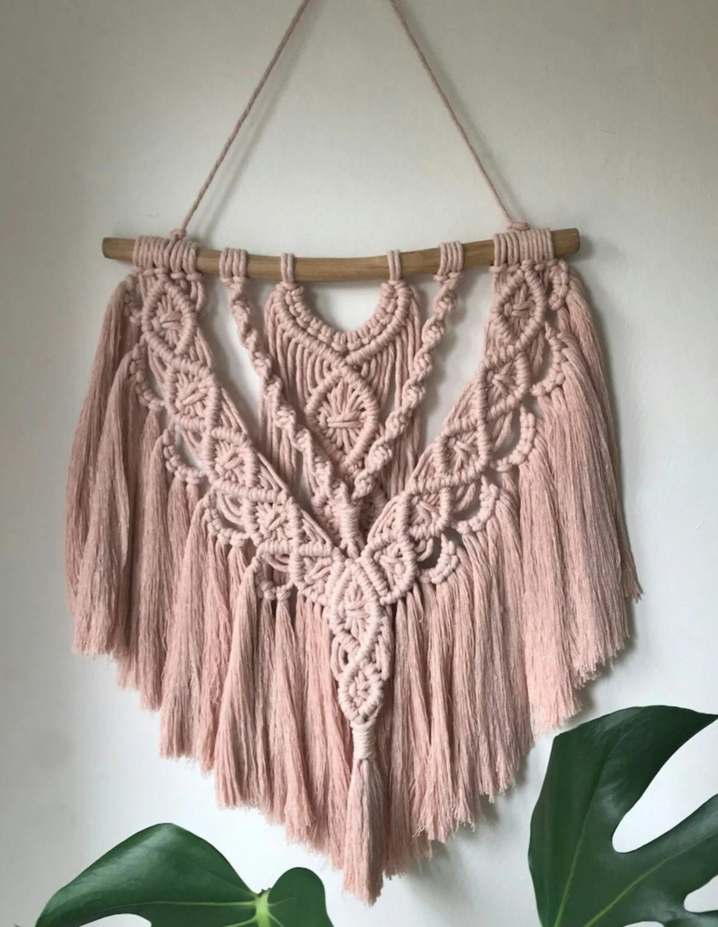 pink Macrame wall hanging