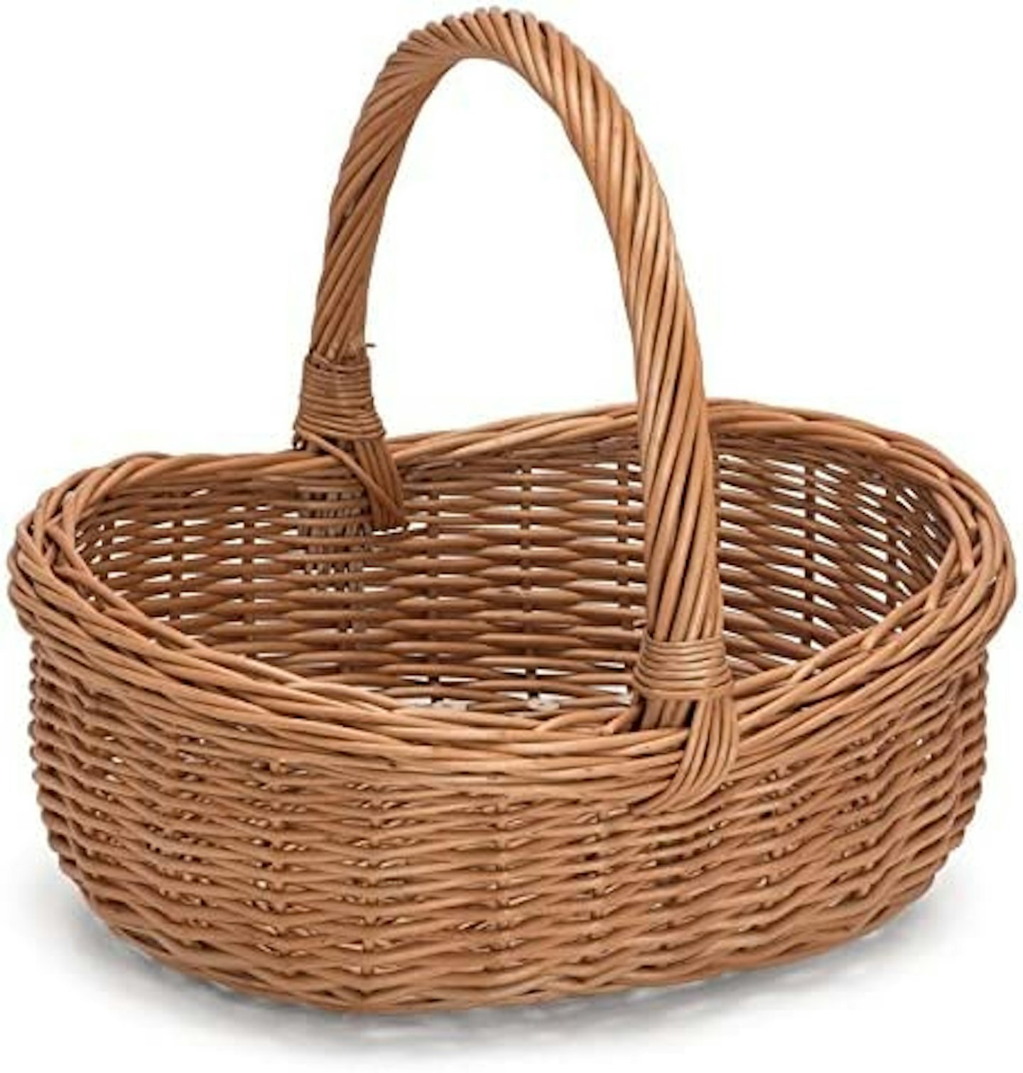 Prestige Wicker Willow Basket with Handle, Natural, 43x36x35 cm