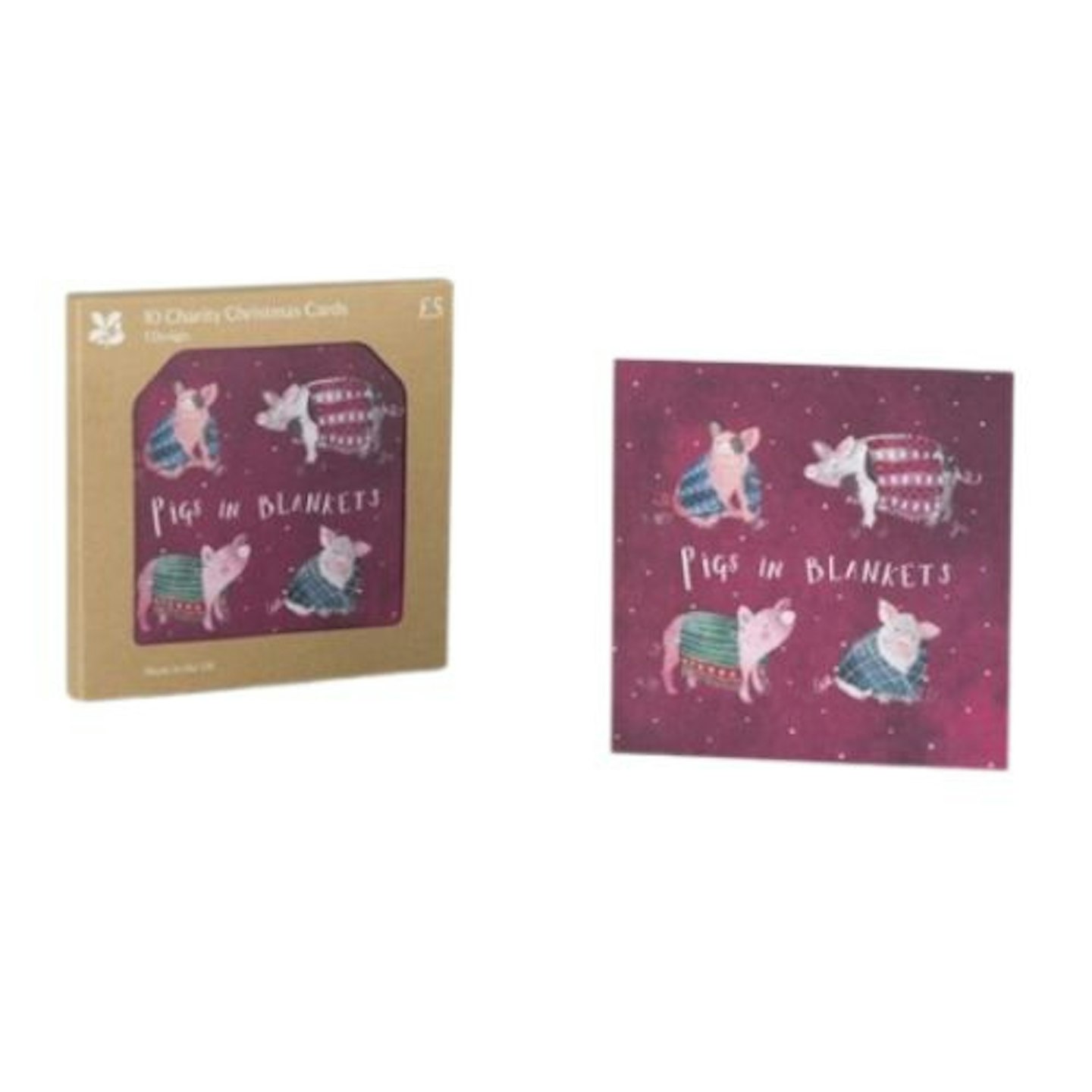 National Trust Pigs in Blankets Christmas Cards