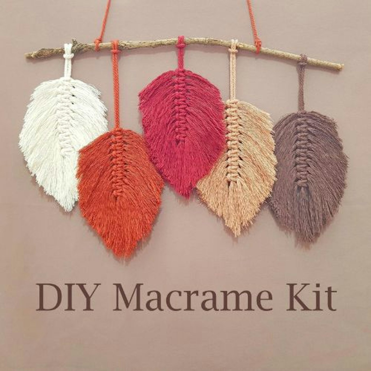 DIY Autumn Leaf Macrame Wall Hanging Kit 