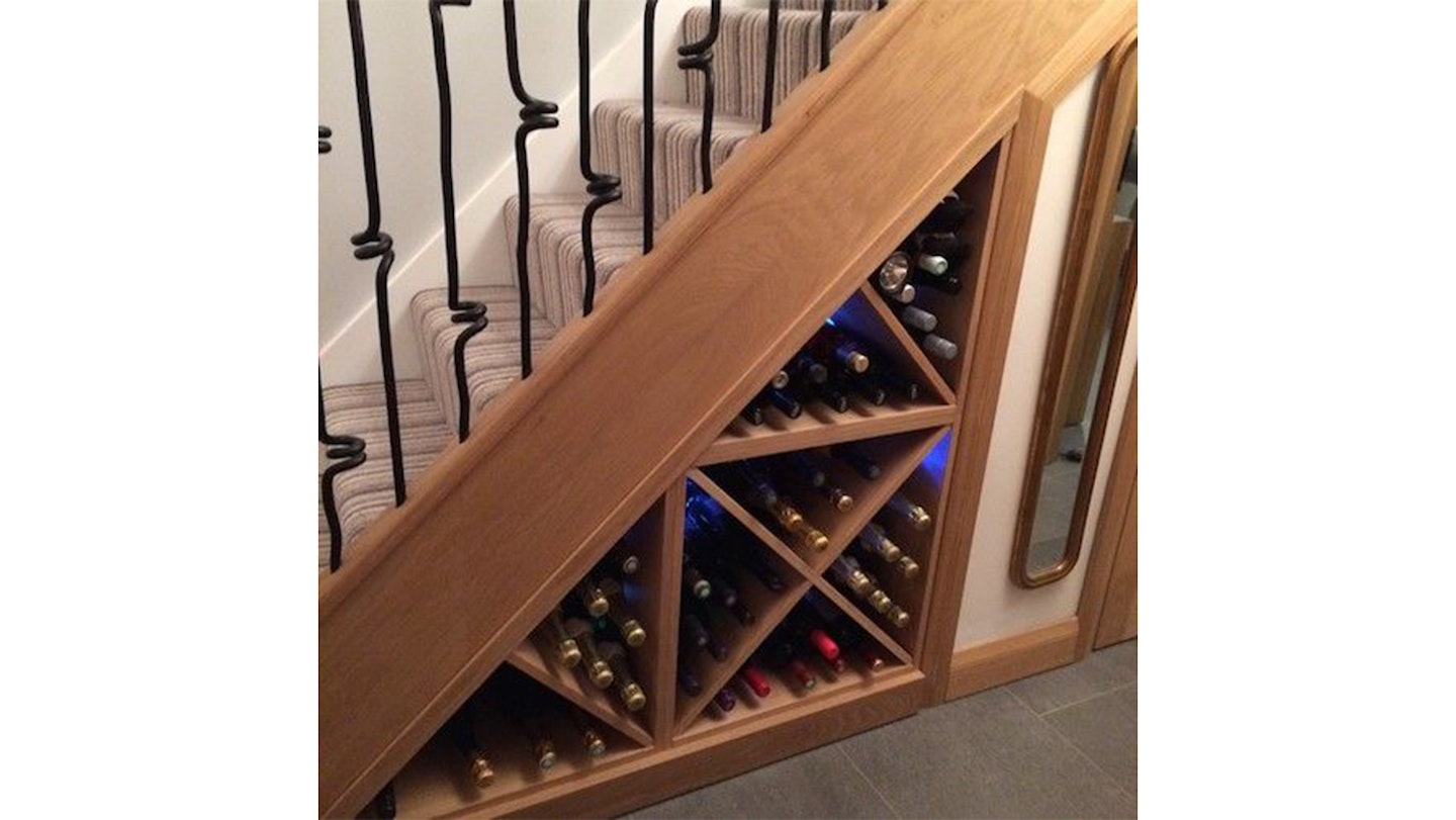 under stairs Wine rack