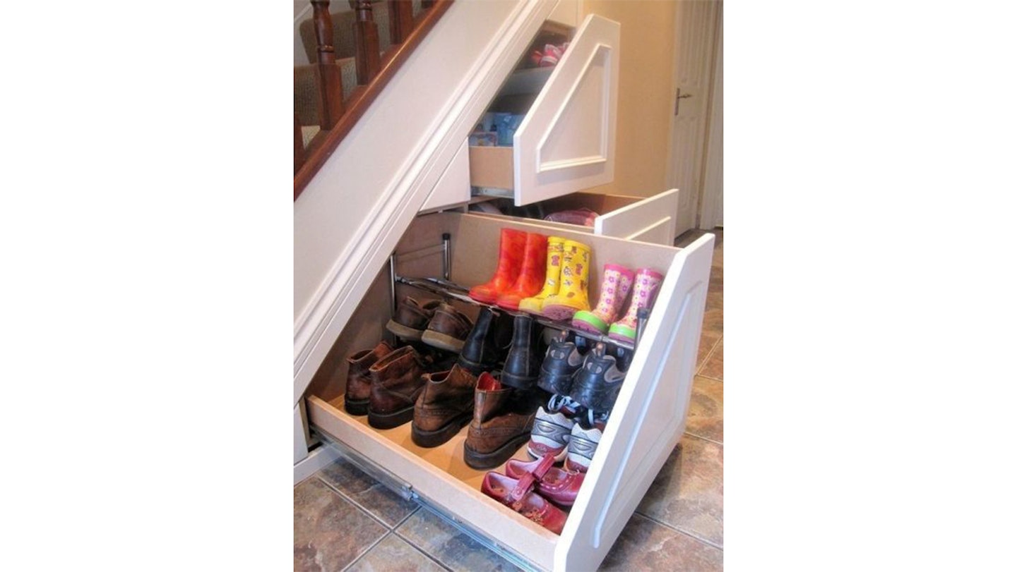 under stairs shoe storage