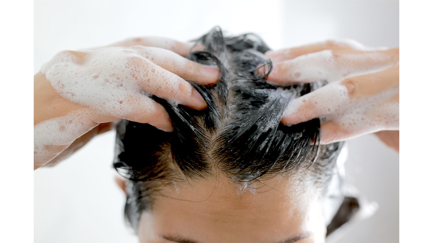 washing roots of hair