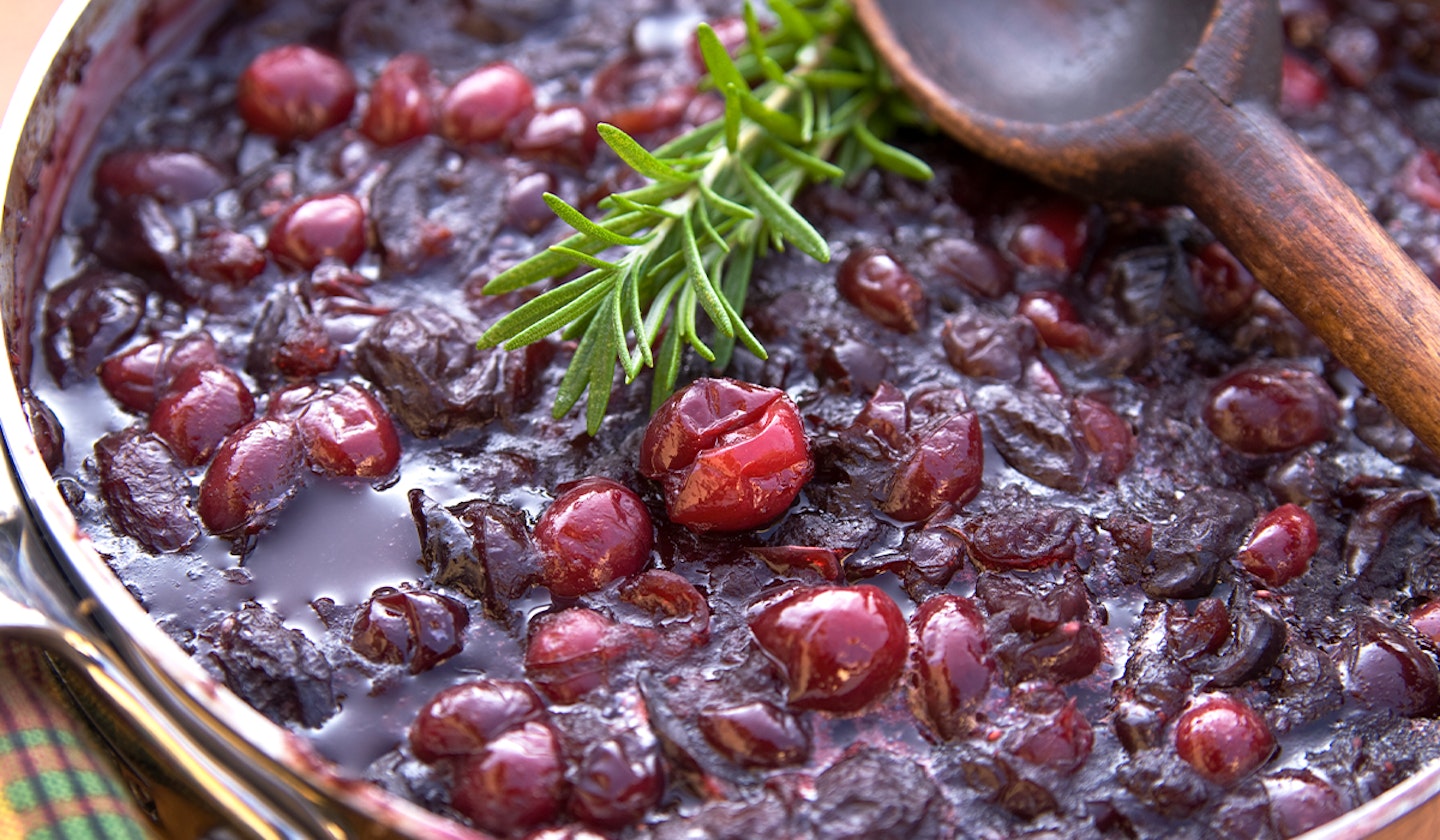 Cranberry and cherry sauce