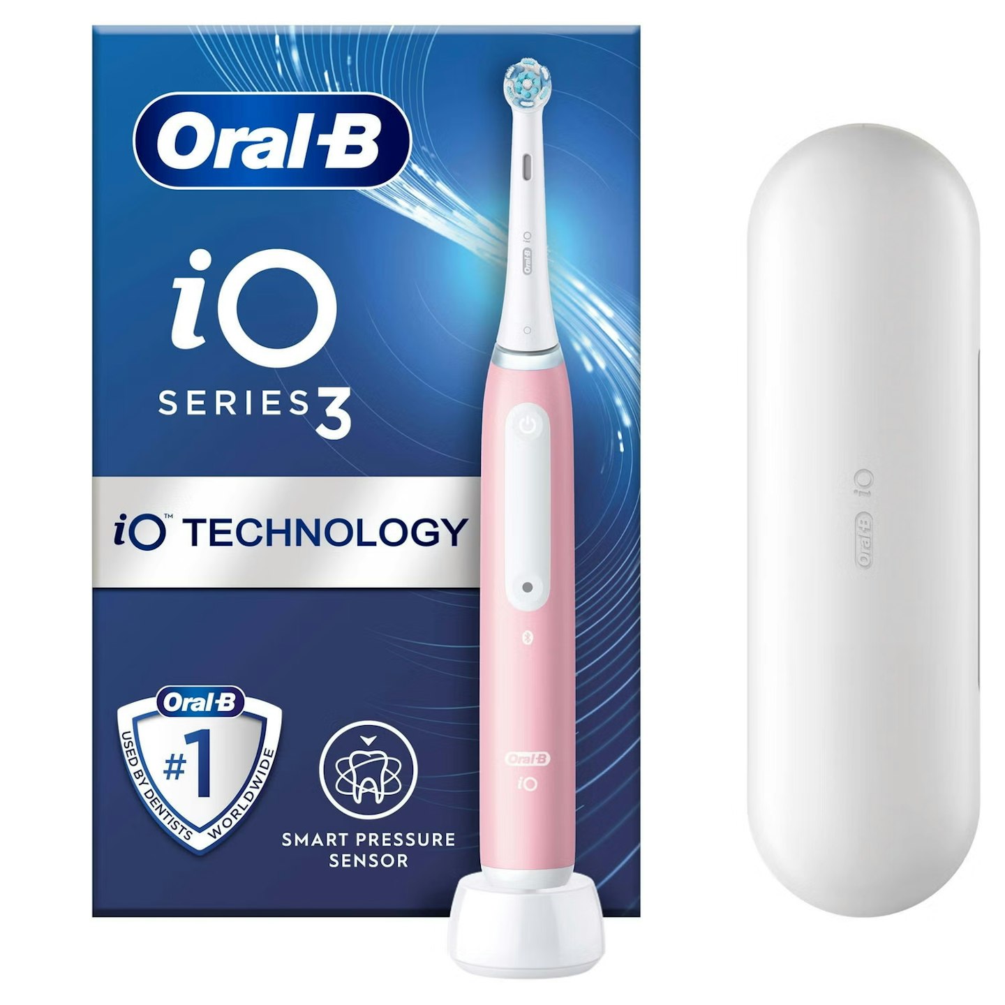 Image of the Oral-B iO3 Electric Toothbrush Blush Pink (+ Travel Case)