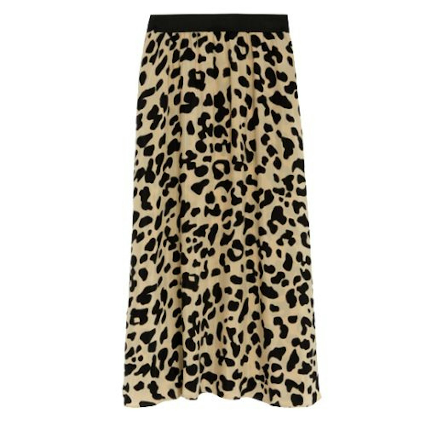 Animal Print Midaxi A-Line Skirt