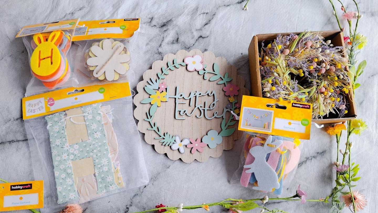 A range of Easter decorations from Hobbycraft
