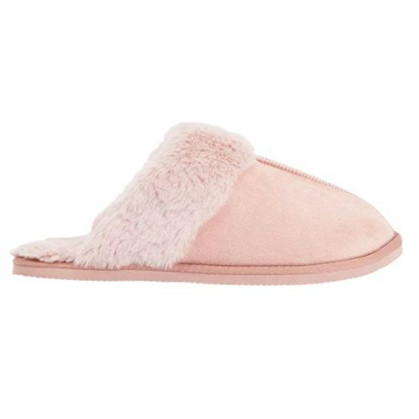 John Lewis Anyday Microsuede Faux Fur Mule Slippers