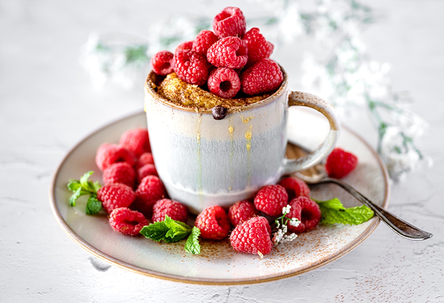 raspberry mug cake