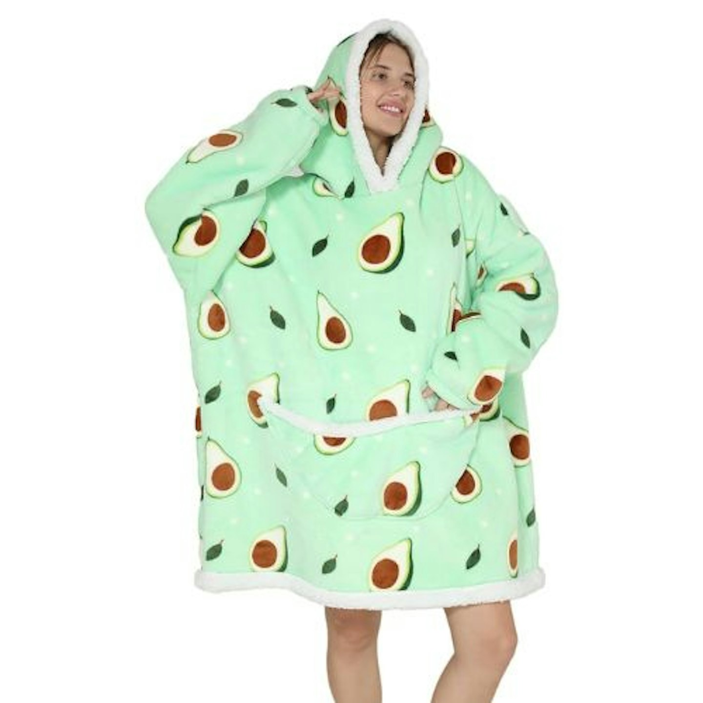 Avocado Print Oversized Blanket Hoodie